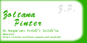 zoltana pinter business card